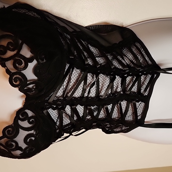 Frederick's of Hollywood Bustier, Lace, Black, Size 36 - Picture 5 of 7